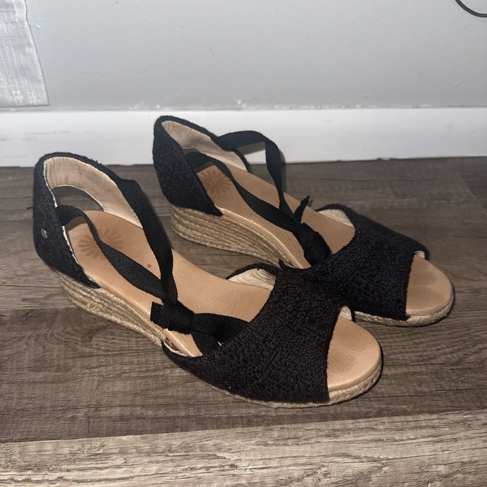 Ugg Delmar Espadrille Tie Up Wedge Sandals